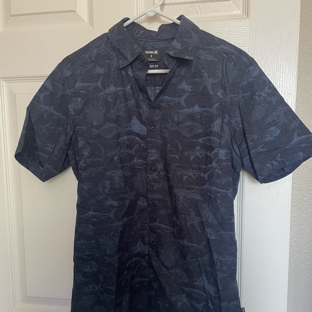 Hurley Navy Button-up Shirt